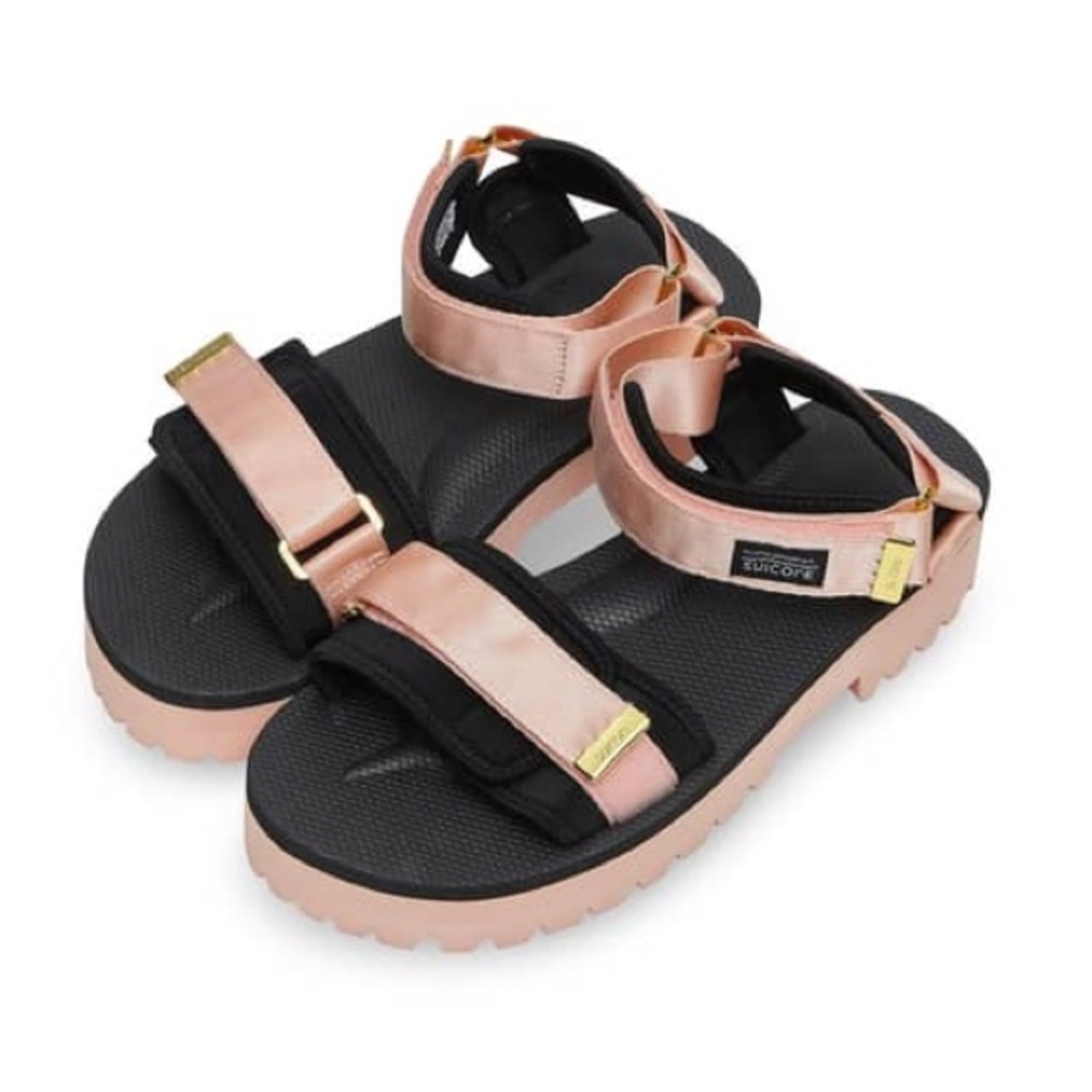 Suicoke CEL-VPO (CEL-Taab) Platform Sandals - Pink/Gold - Size 8 (Fits 7.5)